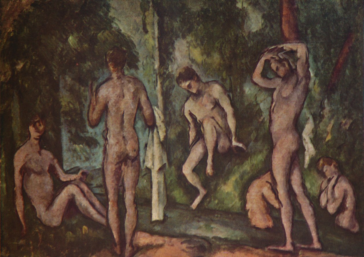 Badarna, 1894, 1937. av Paul Cézanne