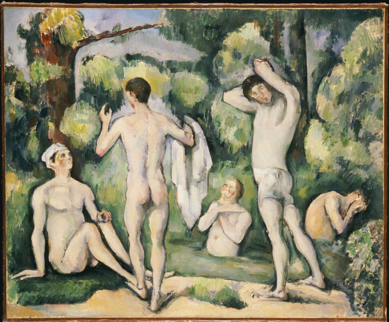 De fem badarna, ca 1880-82 av Paul Cézanne