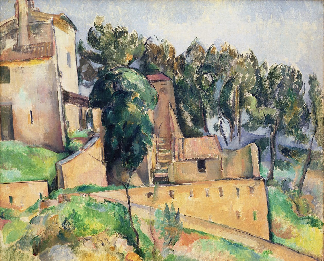 Huset i Bellevue, 1890-92 av Paul Cézanne