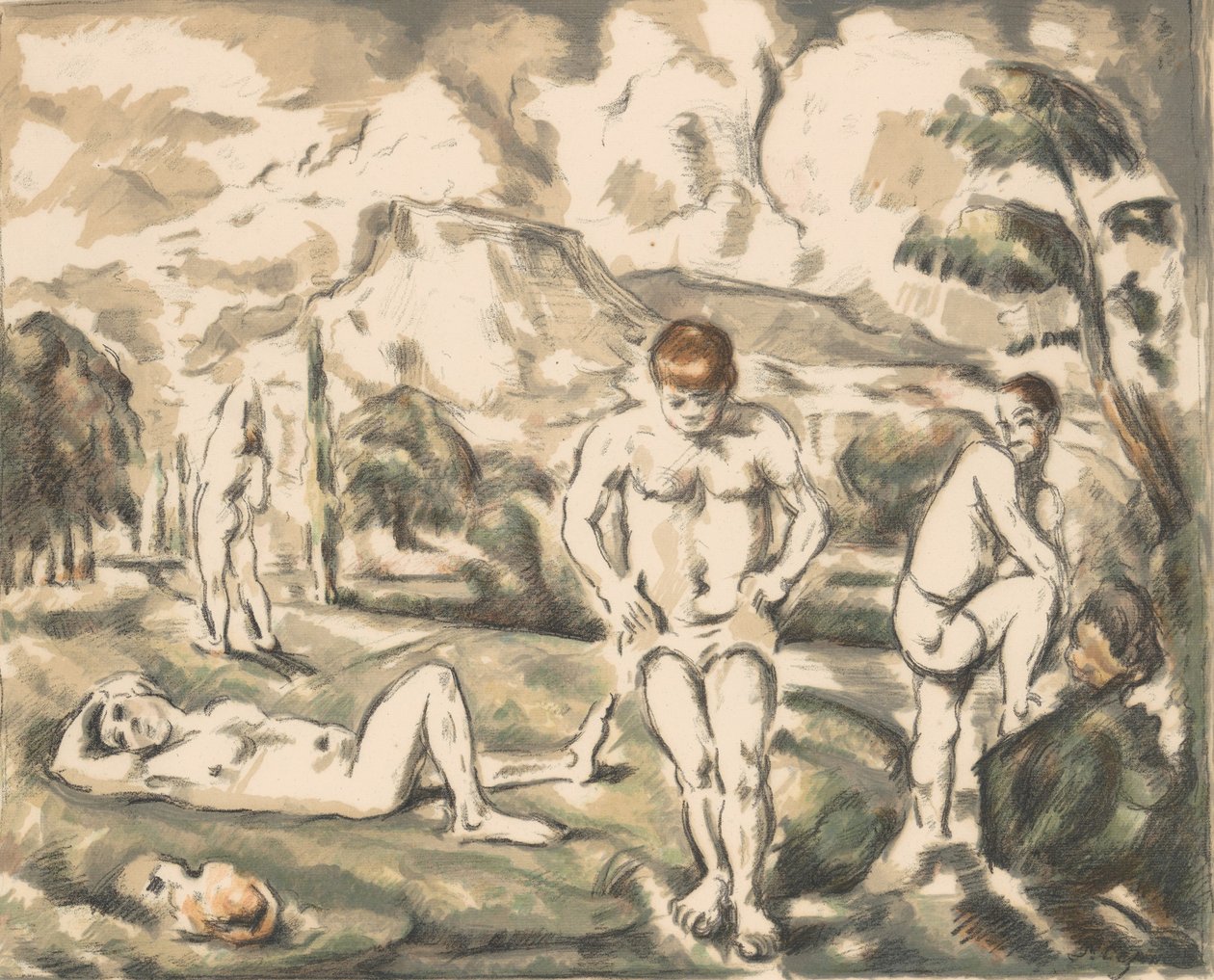 De stora badarna De stora badarna, ca. 1898., ca. 1898. av Paul Cézanne