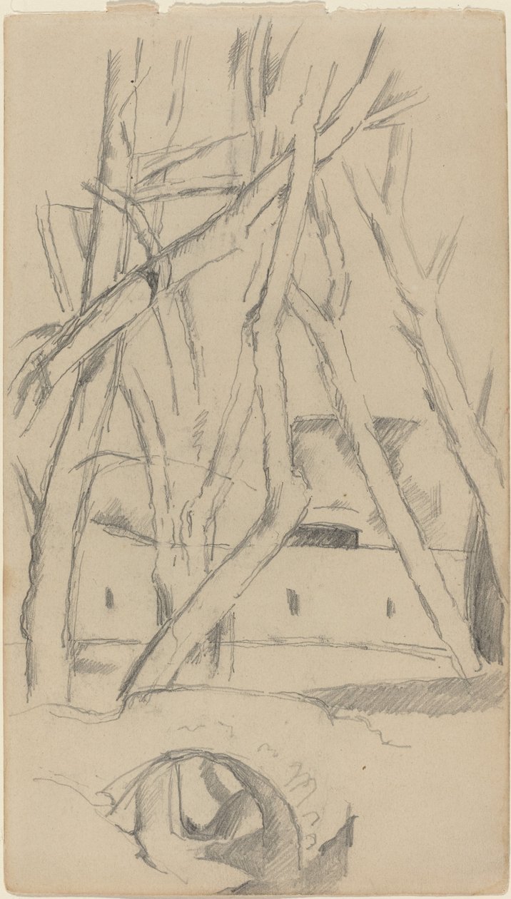 Den lilla bron [recto] av Paul Cézanne