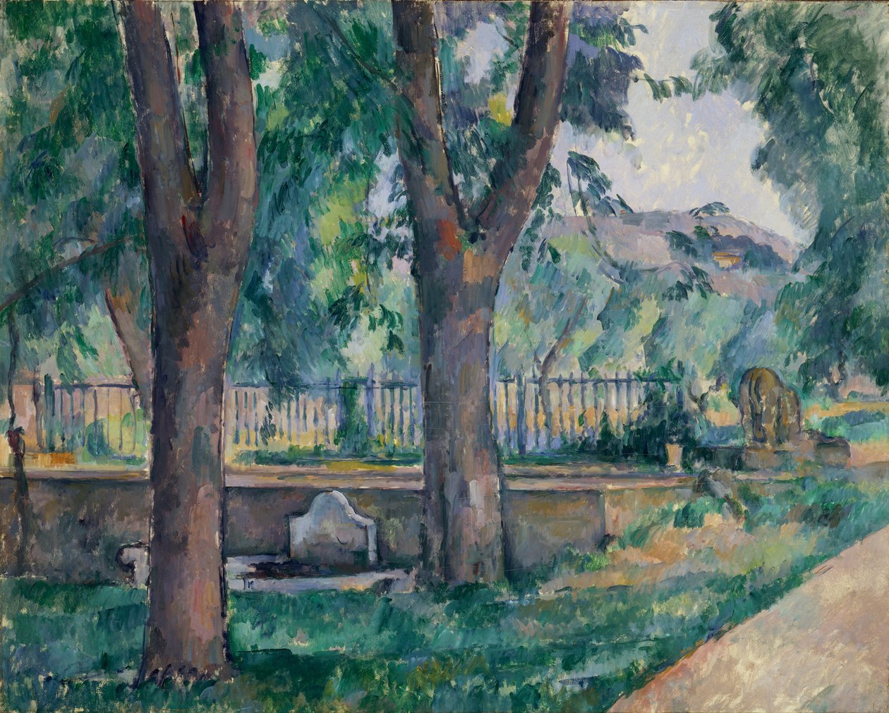 Poolen vid Jas de Bouffan, ca. 1885-86. av Paul Cézanne