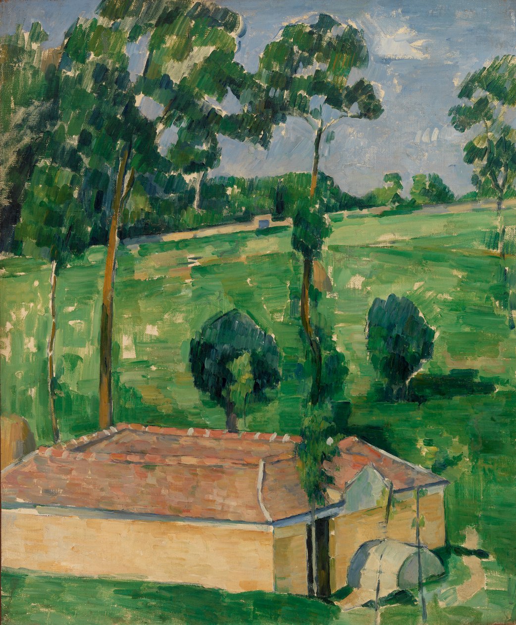 Vårhuset, ca 1879 (olja på duk) av Paul Cézanne