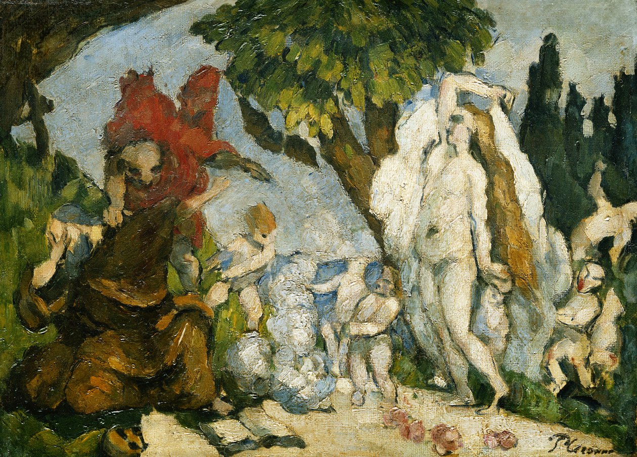 Frestelsen av Sankt Antonius; The Temptation of St, c.1874 av Paul Cézanne