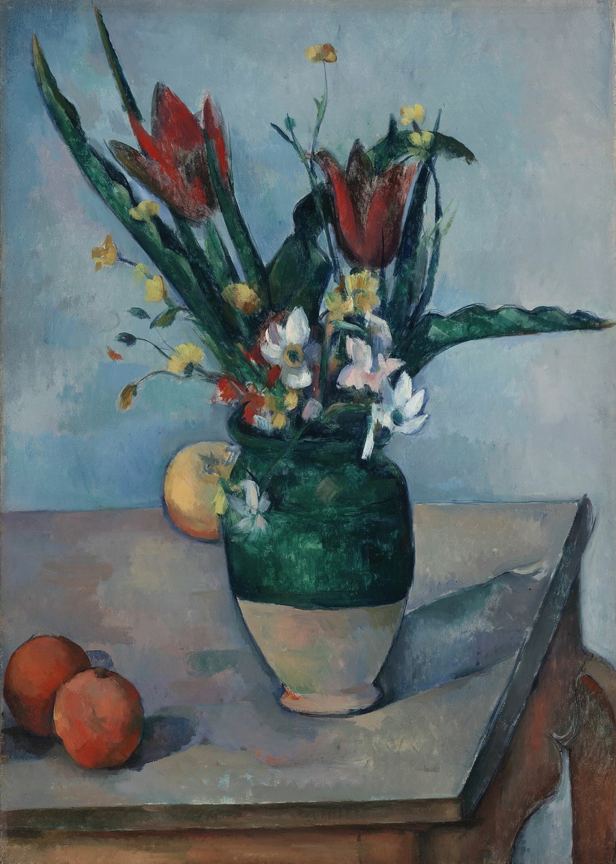 Tulpanvasen, ca. 1890. av Paul Cézanne