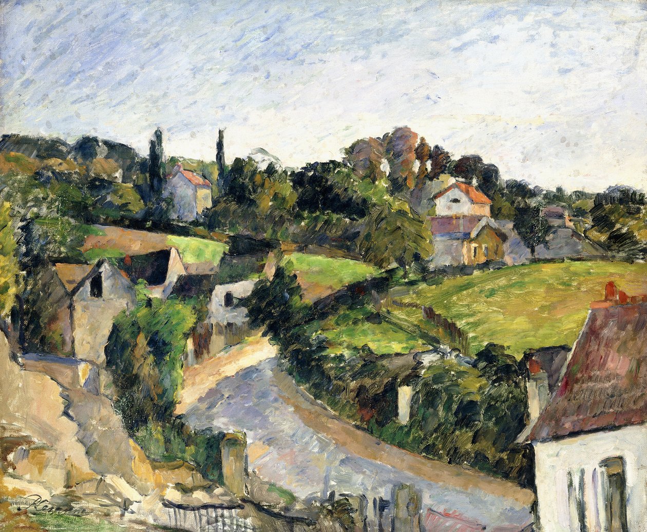 Den slingrande vägen, ca 1877 av Paul Cézanne