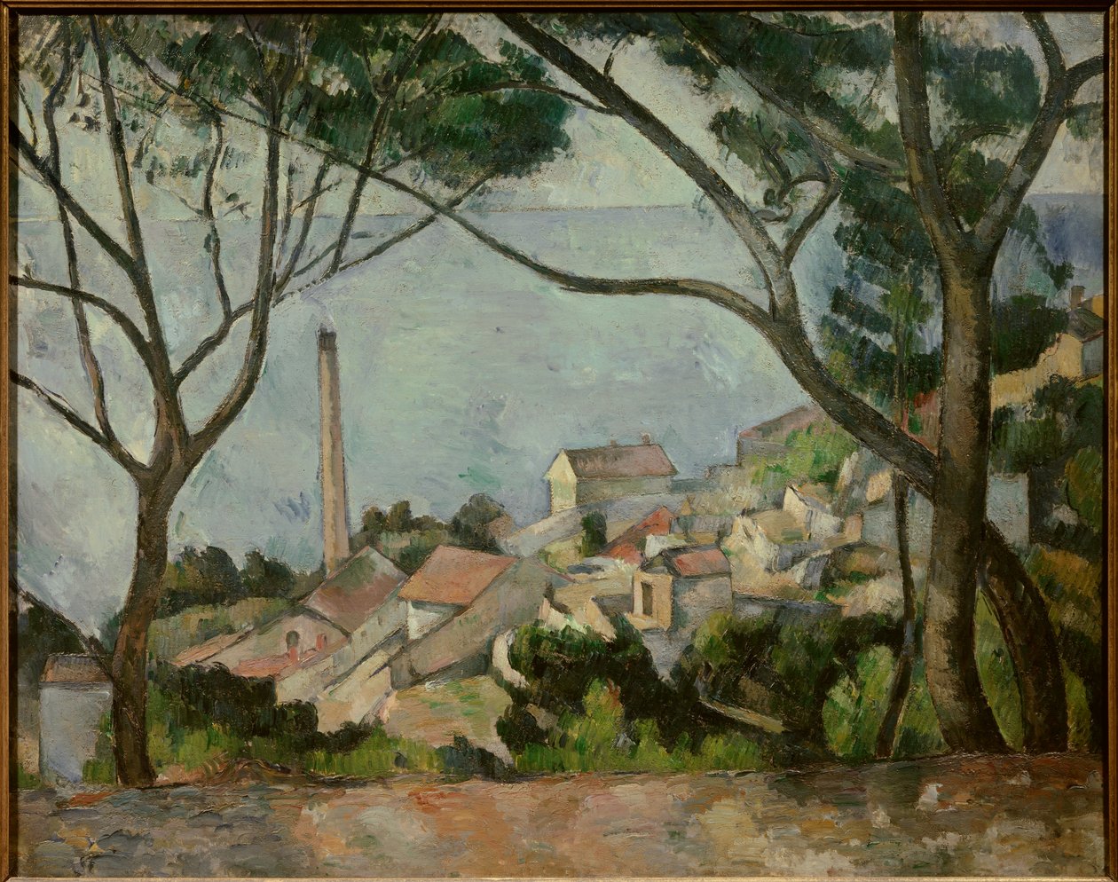 Havet har L"Estaque. Målning av Paul Cezanne av Paul Cézanne