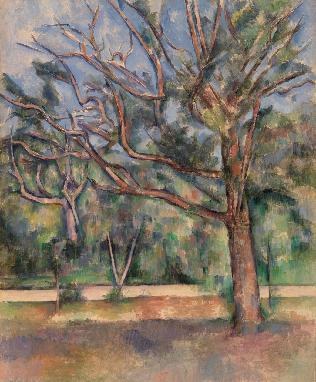 Träd och väg (Arbres et route) av Paul Cézanne
