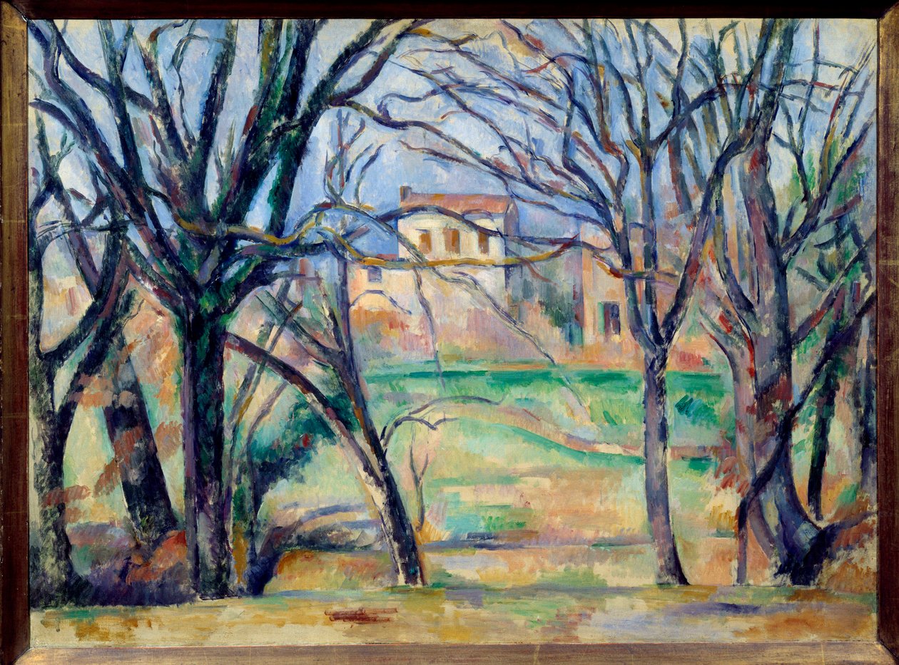 Träd och hus Målning av Paul Cezanne (1839-1906) 1800-talet sön. 0,54x0,73 m Paris, Musee de l