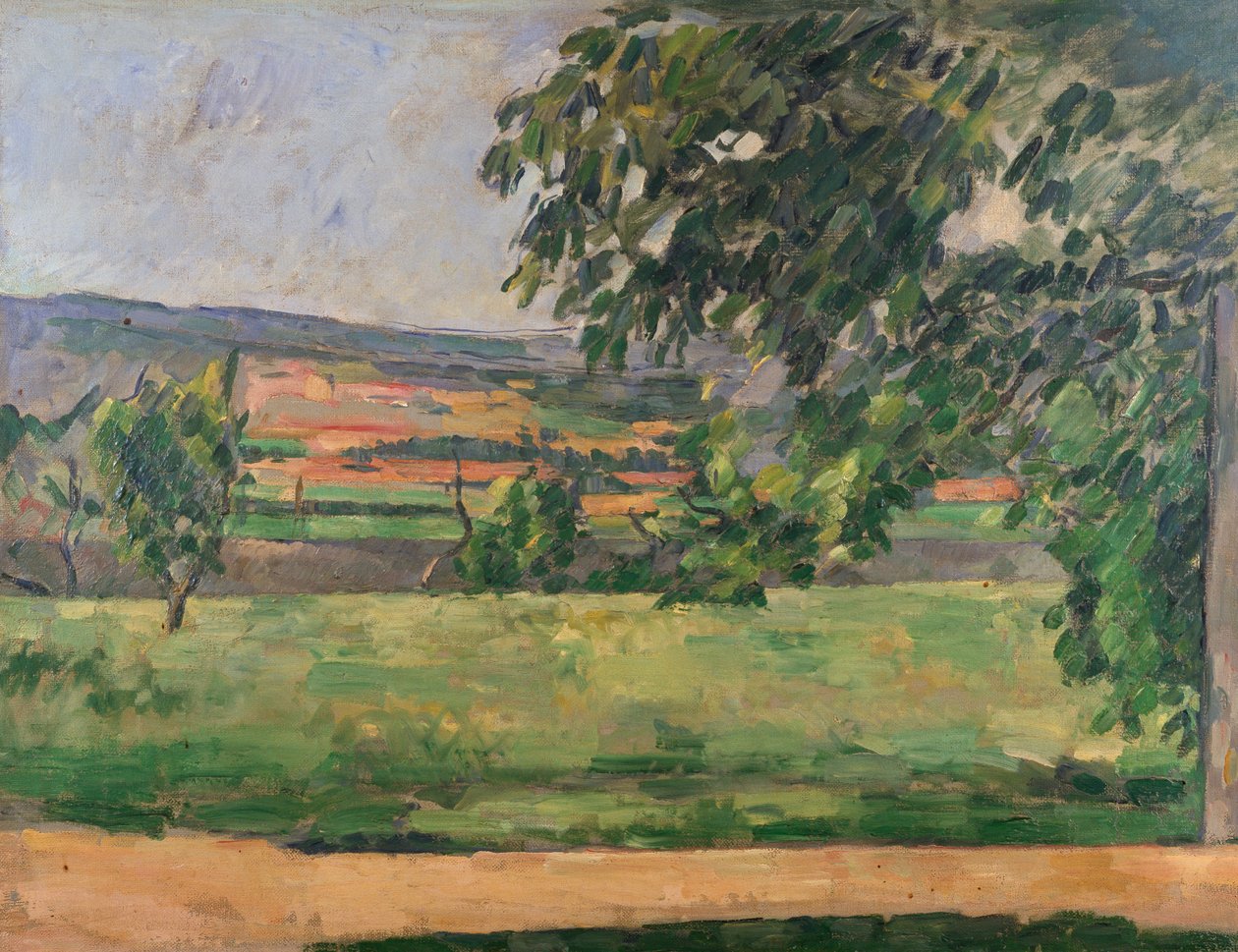Utsikt från Jas de Bouffan, 1875-76 av Paul Cézanne