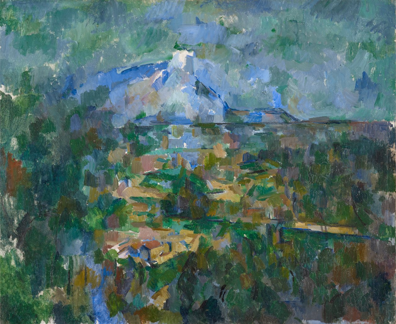 Utsikt över Montagne Sainte-Victoire från Lauves, 1904-06 av Paul Cézanne