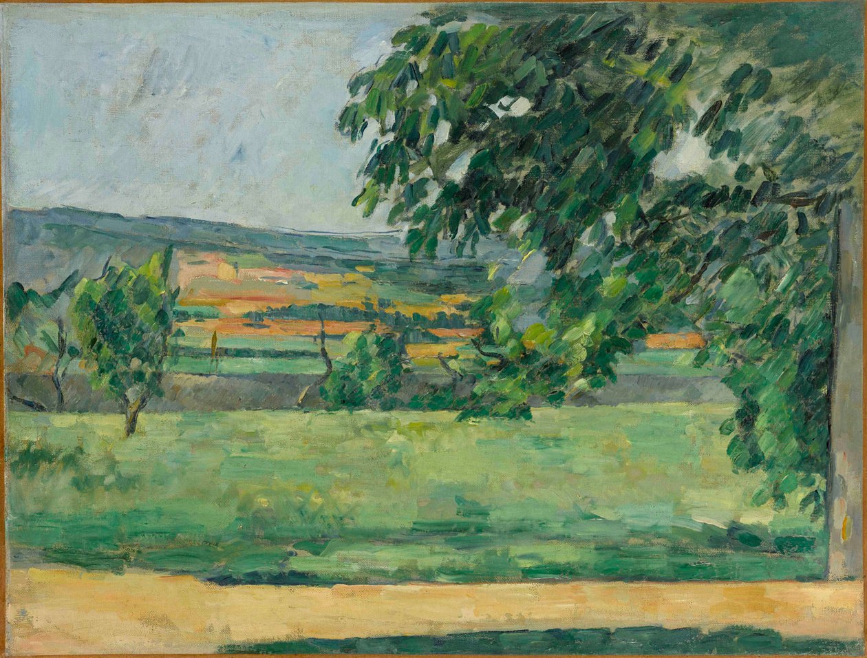 Utsikt över Jas de Bouffan, 1875-1876. av Paul Cézanne