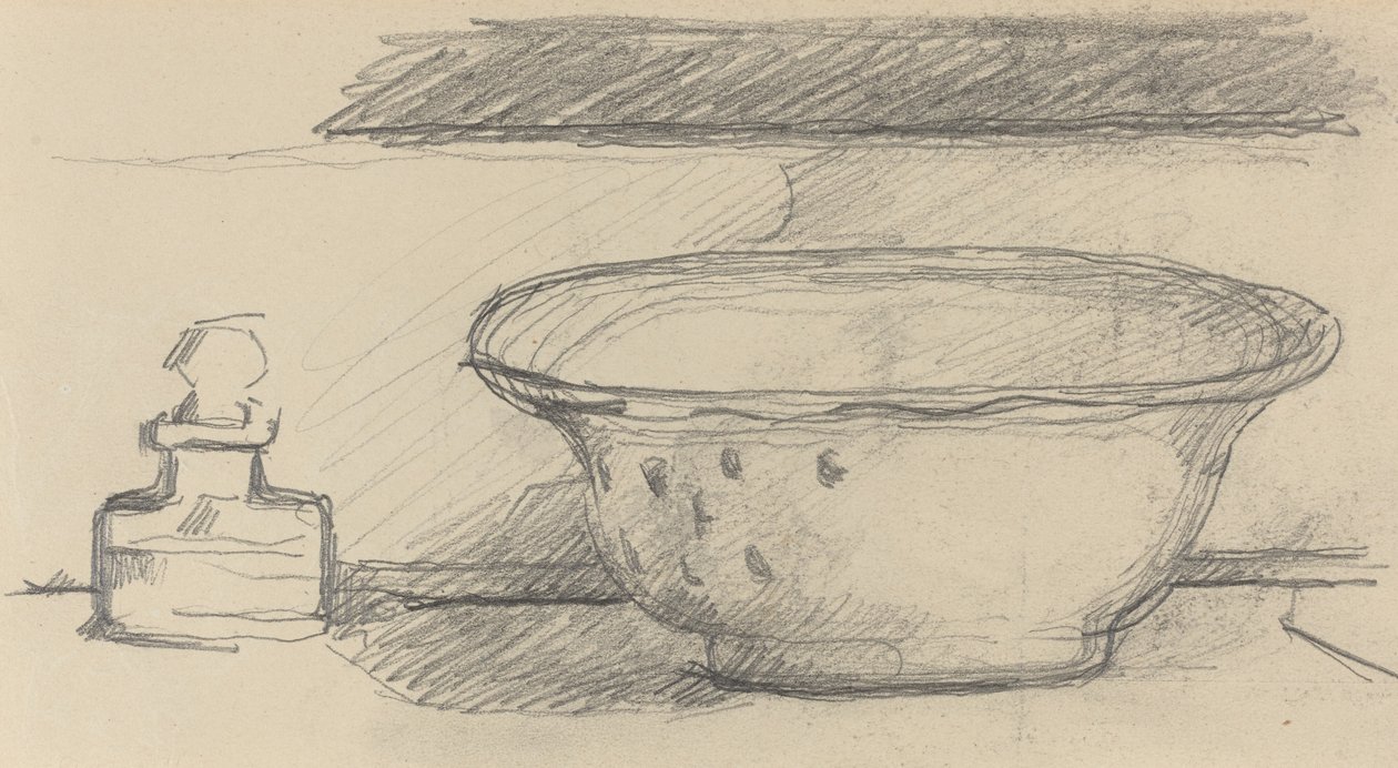 Tvättställ och doftflaska [recto] av Paul Cézanne
