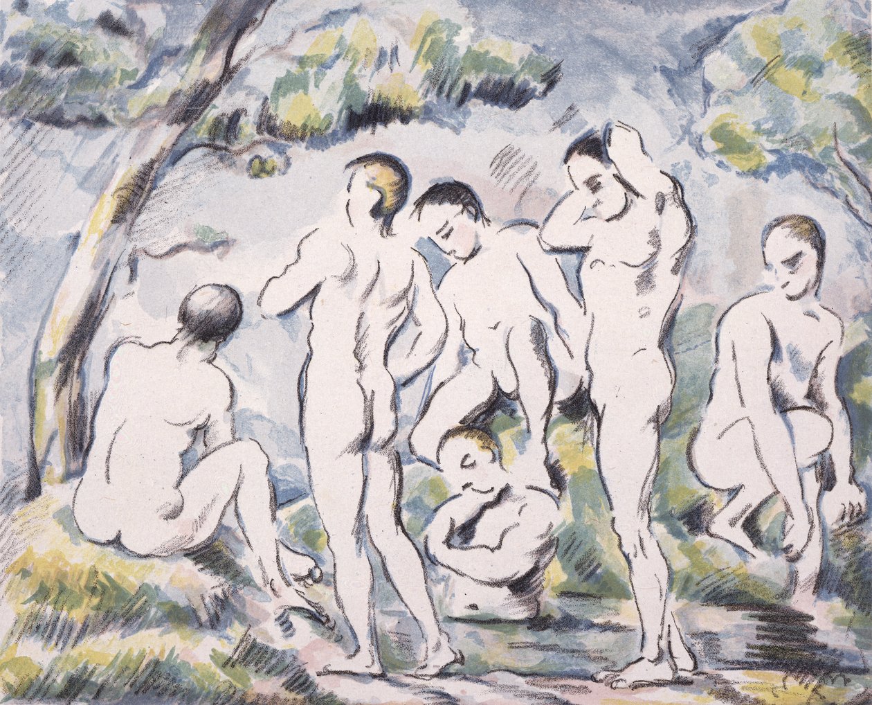De små badarna av Paul Cézanne, Auguste Clot