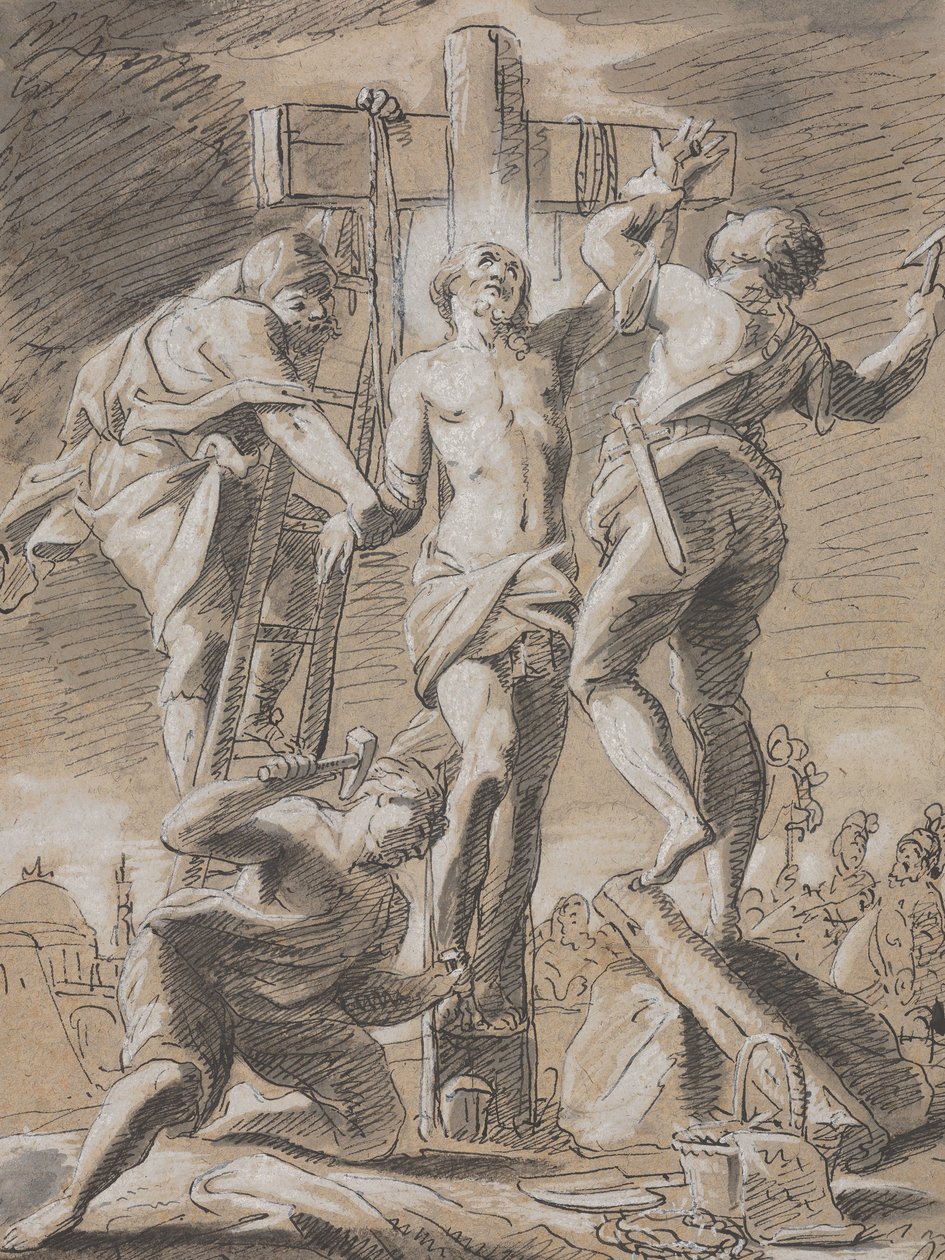 Kristus spikad på korset, tidigt 1700-tal. av Paul Decker the Younger