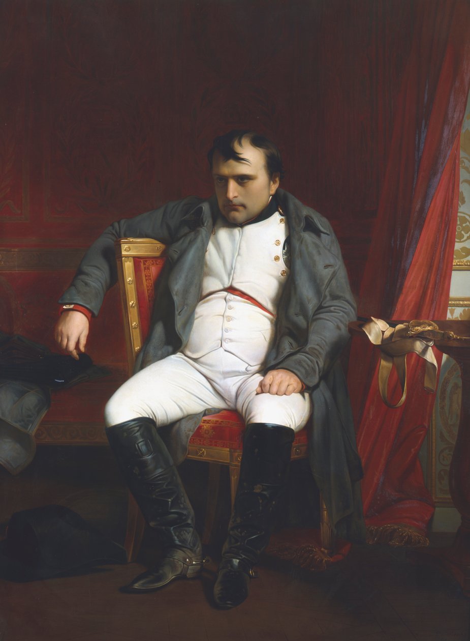 Napoleon i Fontainebleau under den första abdikationen - 31 mars 1814, 1845 av Paul Delaroche