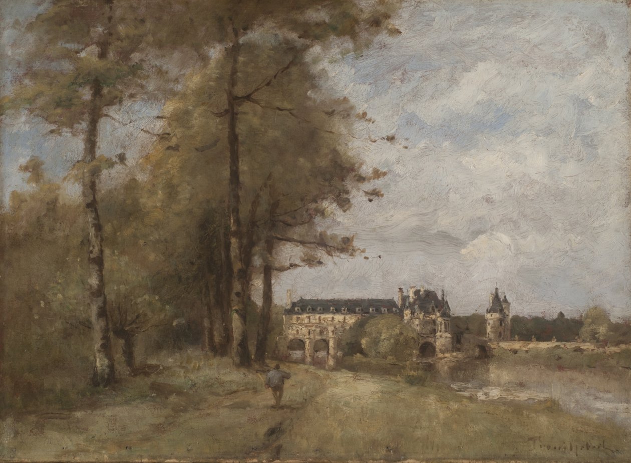 The Castle of Chenonceau (olja på duk) av Paul Desire Trouillebert