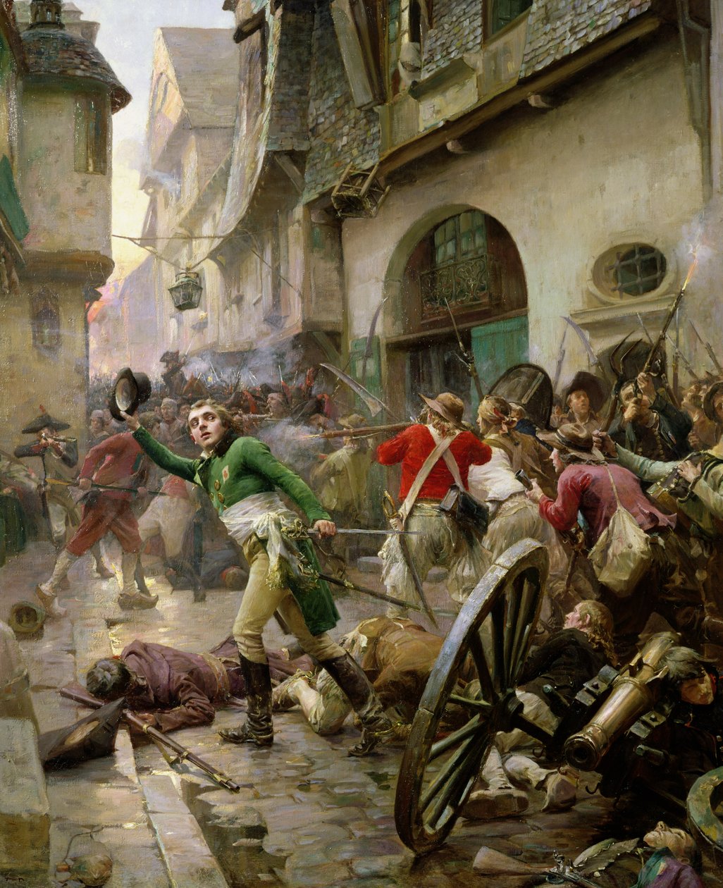 Henri de La Rochejaquelein (1772-94) vid slaget vid Cholet, 17 oktober 1793 av Paul Émile Boutigny