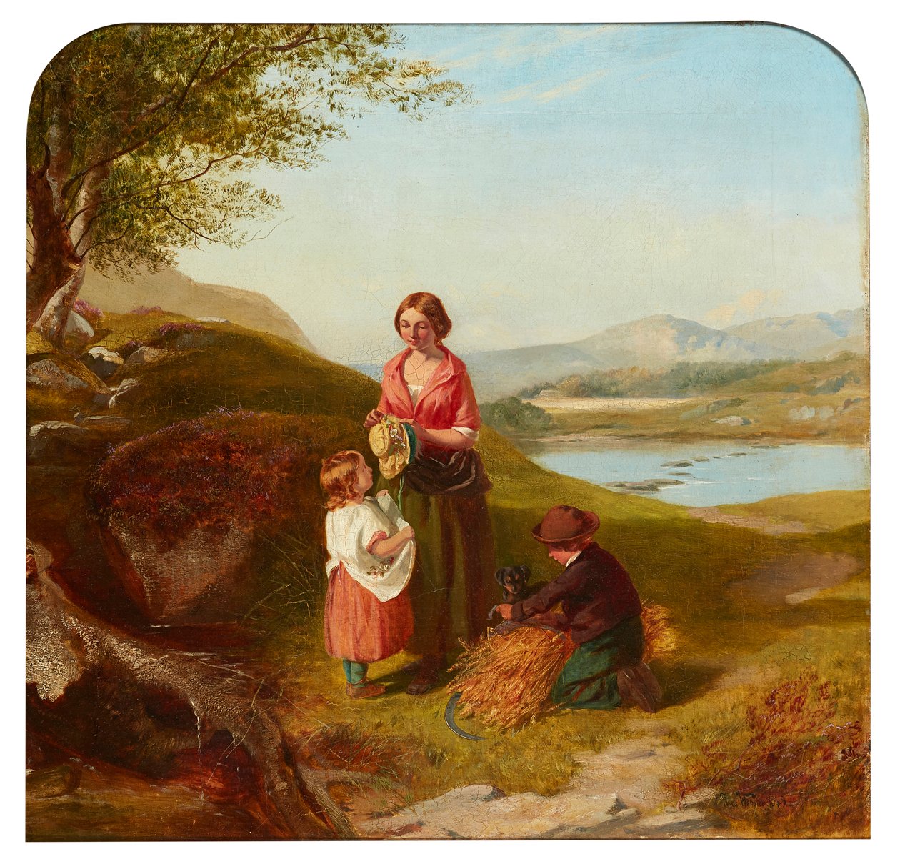 The Young Harvester (oljeduk) av Paul Falconer (attr. to) Poole