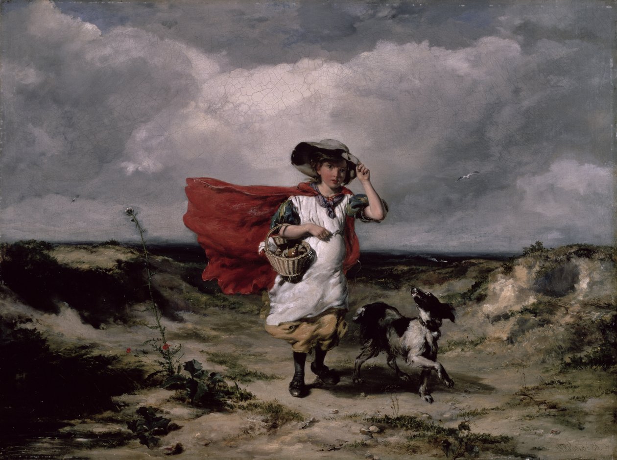 Crossing the Heath, Windy Day, 1836 av Paul Falconer Poole