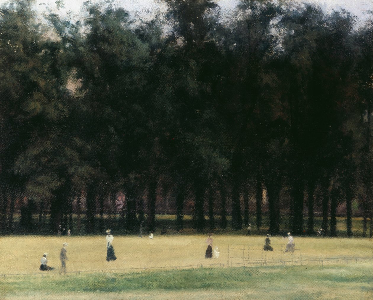 Kensington Gardens (olja på duk) av Paul Fordyce Maitland