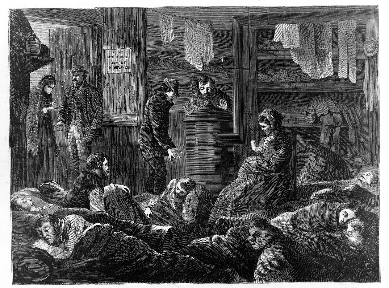 Underground Lodgings for the Poor, Greenwich Street, New York, från Harper