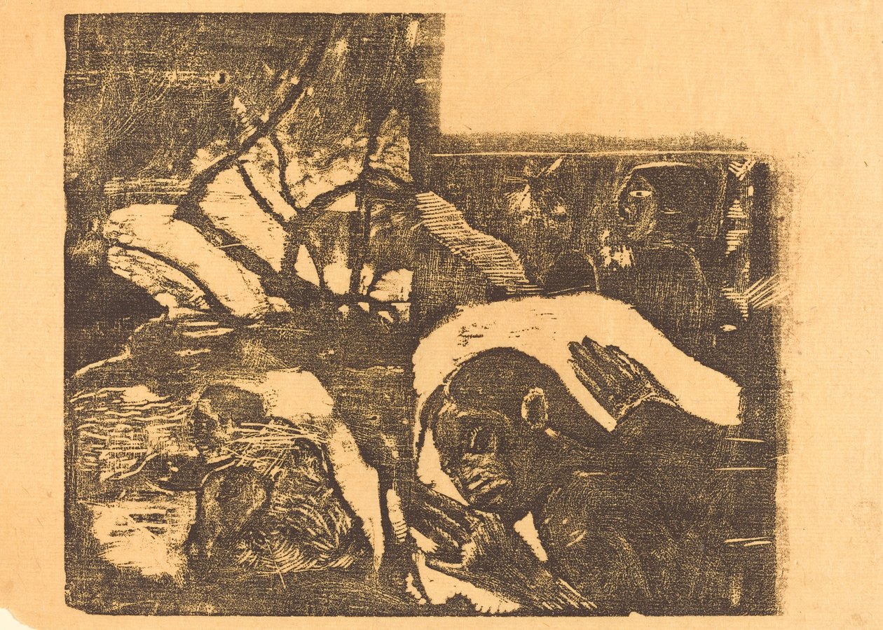 En Maori kvinna i en skog; Manao Tupapau (Hon är hemsökt av en ande) av Paul Gauguin