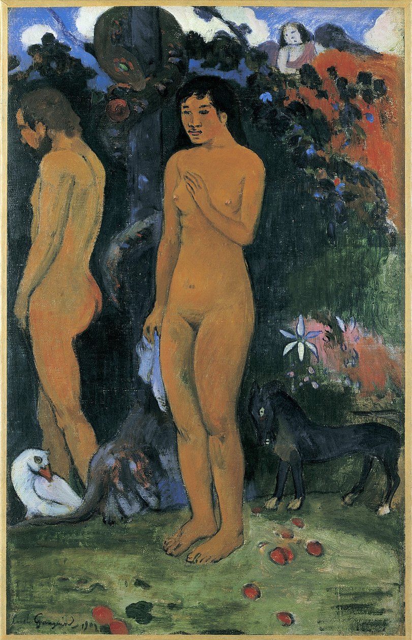 Adam och Eva (Adam et Eva) - Paul Eugene Henri Gauguin (1848-1903). Olja på duk av Paul Gauguin