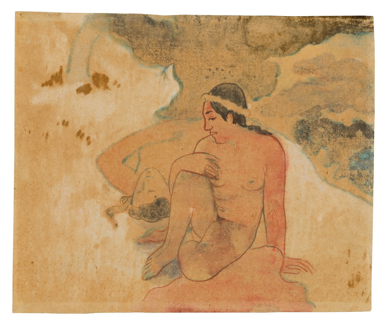 Aha oe feii? (Vad! Är du svartsjuk?) av Paul Gauguin