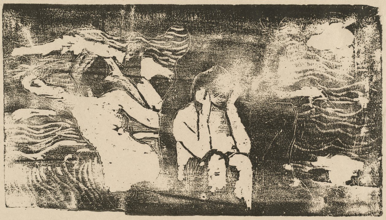 På Black Rocks Aux roches noires, 1895 eller efter. av Paul Gauguin