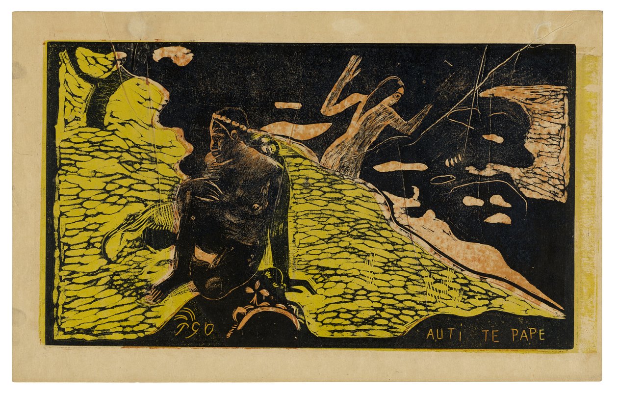 Auti te pape (Kvinnor vid floden), från Noa Noa Suite av Paul Gauguin