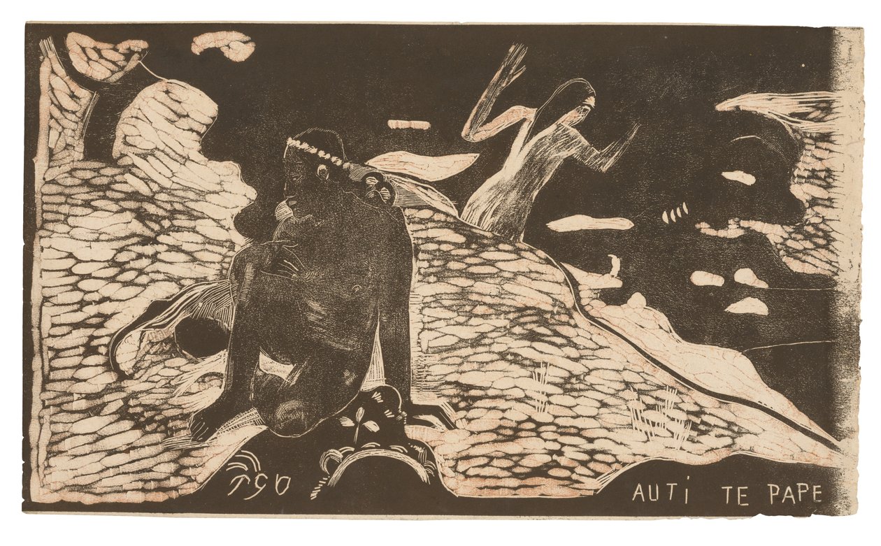 Auti te pape (Kvinnor vid floden), från Noa Noa Suite av Paul Gauguin
