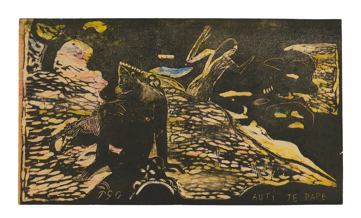 Auti te pape (Kvinnor vid floden), ur Noa Noa-sviten av Paul Gauguin