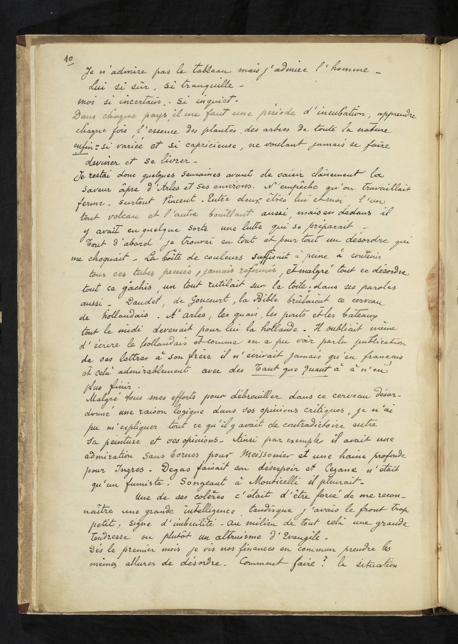 Före och efter - Beskrivning av Gauguins vistelse hos Vincent van Gogh i Arles (S. 10) av Paul Gauguin