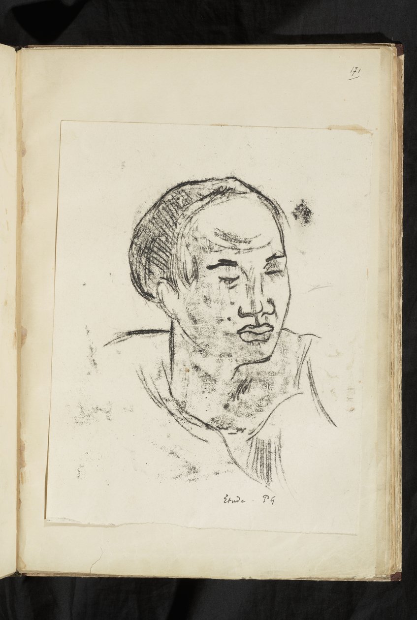 Före och efter - Chef för en Marquesan kvinna av Paul Gauguin