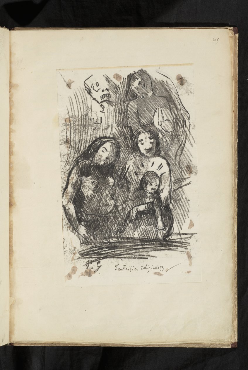 Före och efter - Nativity fragment av Paul Gauguin