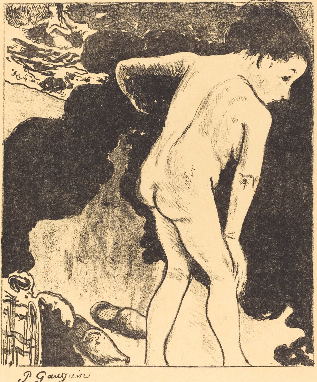 Badgäster i Bretagne av Paul Gauguin