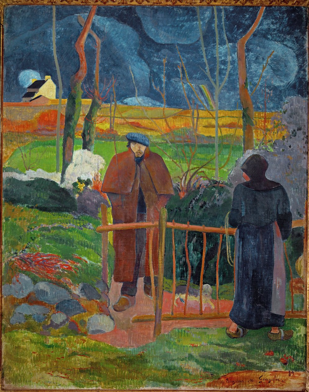 Bonjour, Monsieur Gauguin (olja på duk) av Paul Gauguin