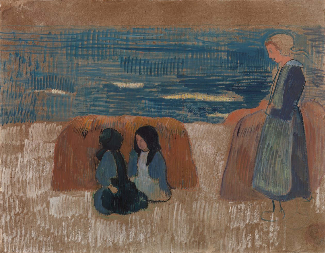 Bretonska kvinnor vid havet av Paul Gauguin