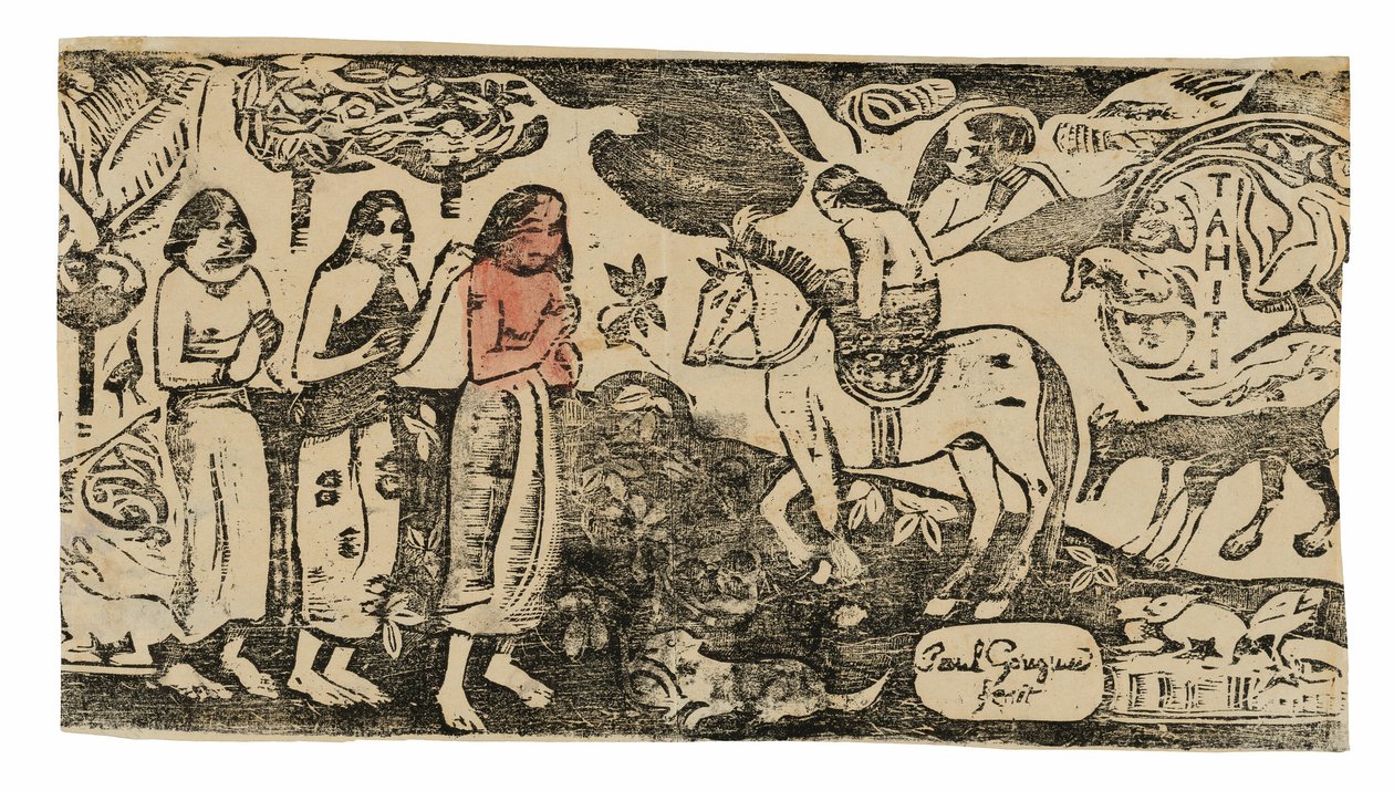Byte av bostad, från Suite of Late Wood-block Prints av Paul Gauguin