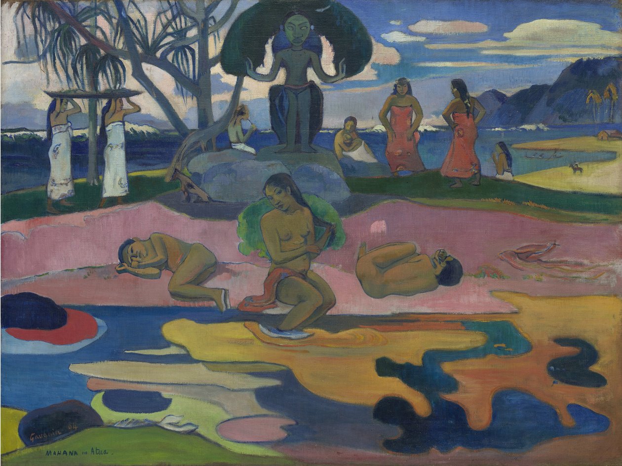 Guds dag (Mahana no Atua) 1894 (olja på duk) av Paul Gauguin