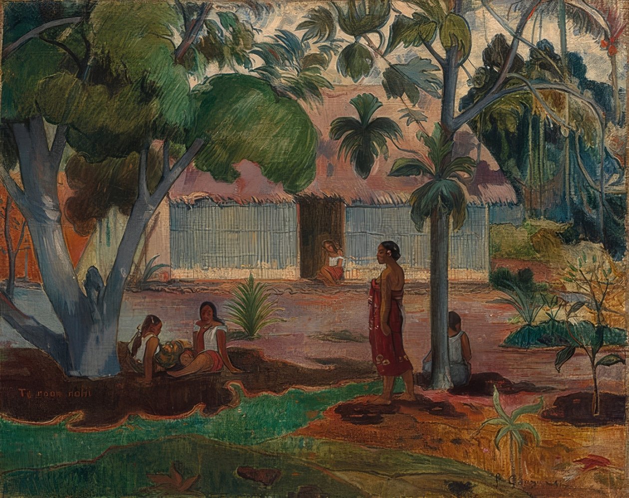 Det stora trädet. 1891 av Paul Gauguin
