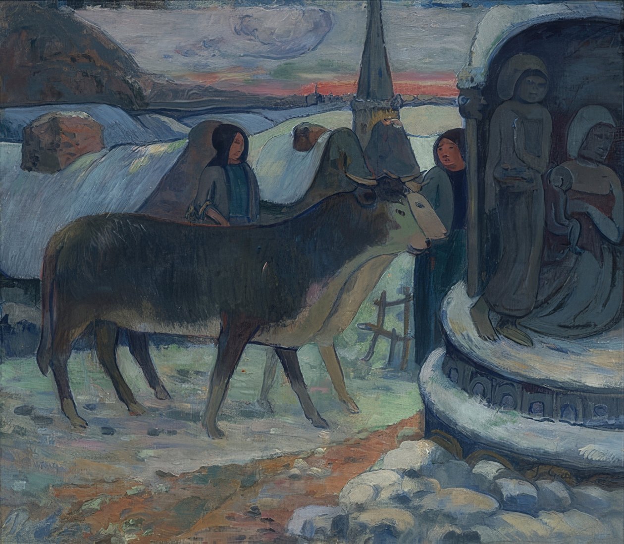 Den heliga natten (Oxens välsignelse). 1902-03 av Paul Gauguin