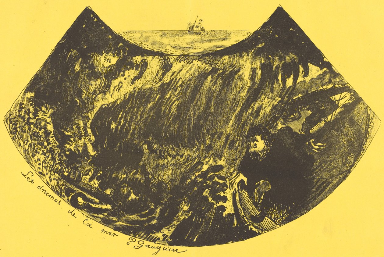 Dramas of the Sea: A Descent into the Maelstrom Les drames de la mer, 1889. av Paul Gauguin