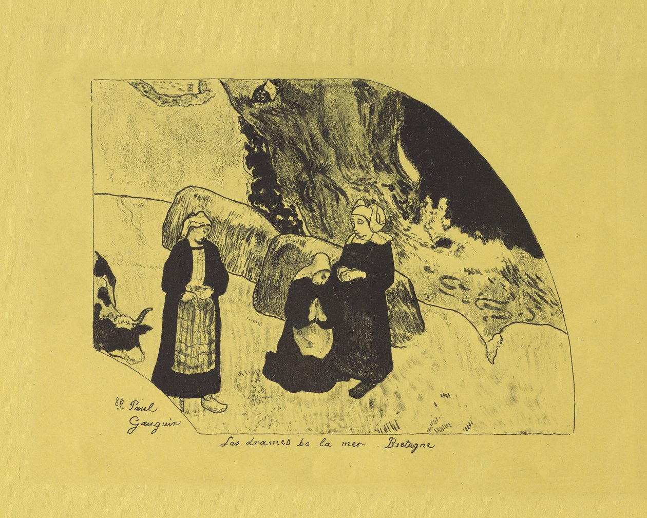 Havets drama: Bretagne, 1889 av Paul Gauguin