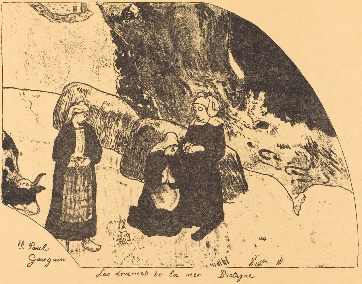 Dramas of the Sea, Bretagne Dramas of the Sea, Bretagne, 1889. av Paul Gauguin