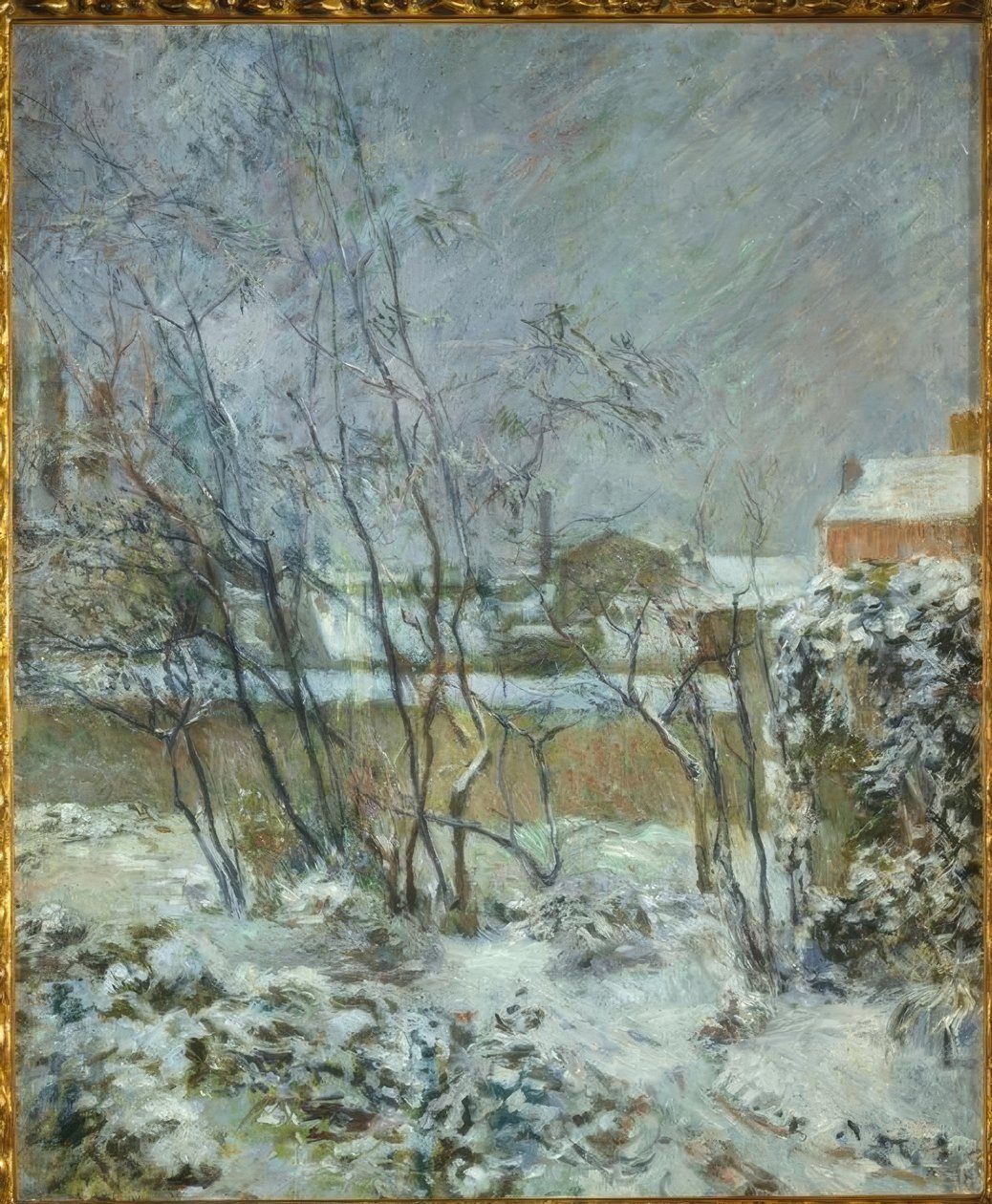 Snow effect, eller Snow at rue Carcel av Paul Gauguin