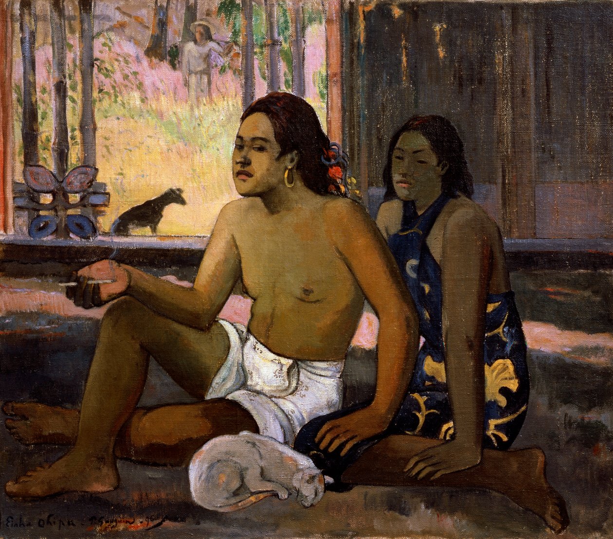 Fungerar inte Fungerar inte. Tahitianer i ett rum, 1896. av Paul Gauguin