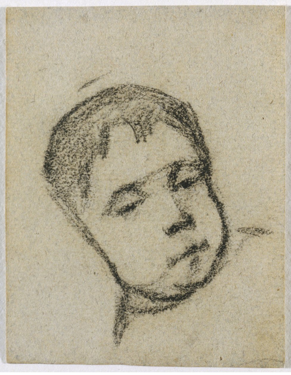 Emil Gauguin som barn, Huvud på en kudde, ca. 1875-1876. av Paul Gauguin