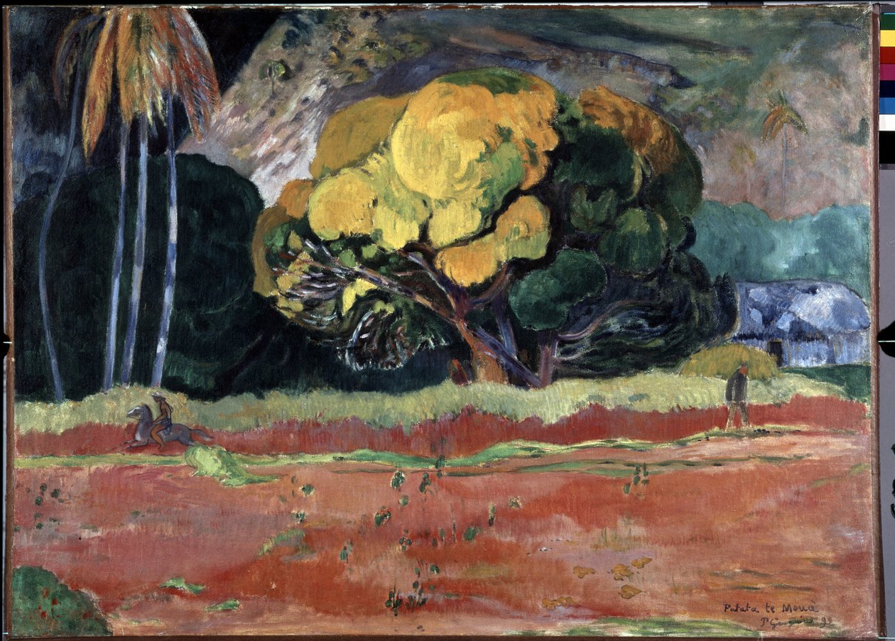Fatata Te Moua (Vid foten av berget eller Vid det stora berget). Målning av Paul Gauguin (1848-1903) av Paul Gauguin